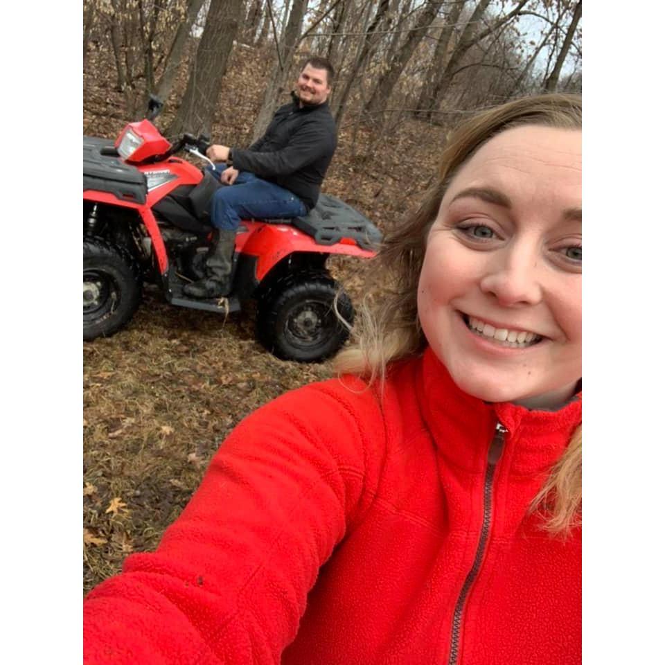 One of our many 4-wheeler adventures, this one just happened to end with us having to tow one of them back...