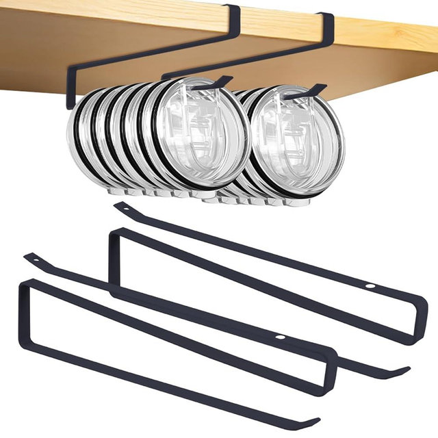 Mecyfaty Tumbler Lid Organizer, 2 Pack for Yeti Lid Organizer, Space Saving Water Bottle Lid Holders, Tumbler Lid Holder Up to 12 Lids, Cup Lid Organizers for Kitchen Under Cabinet Storage