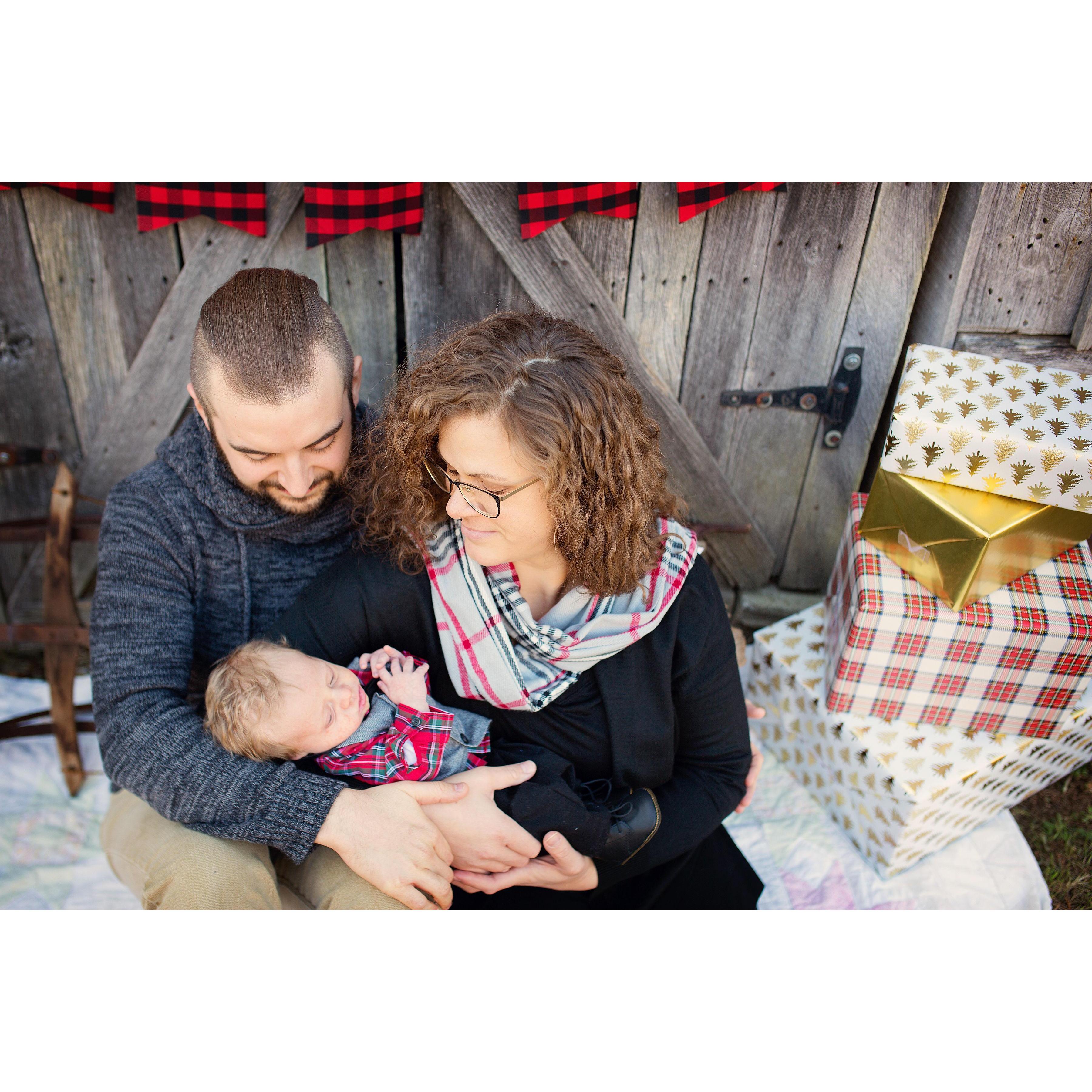 Our family around Christmas time