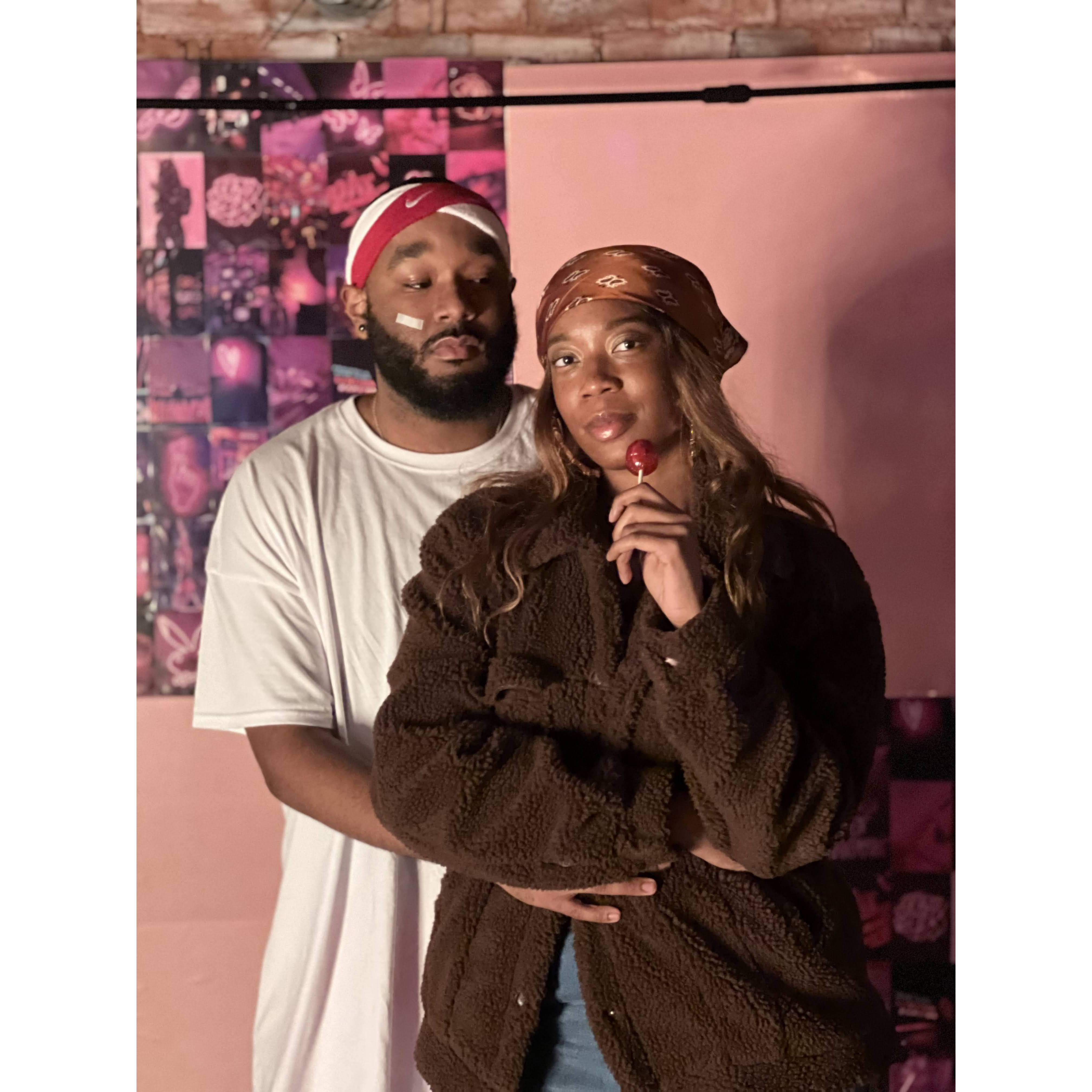 When we cosplayed as Nelly and Ciara for a 2000s birthday party.