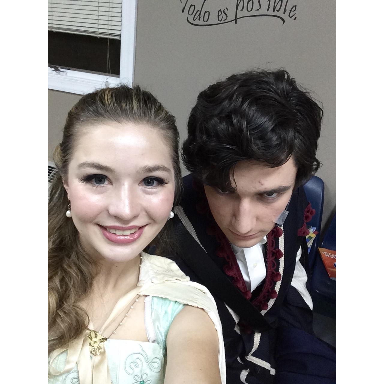 In full costume and makeup for "Cyrano de Bergerac", one of Catie's favorite plays, senior year!