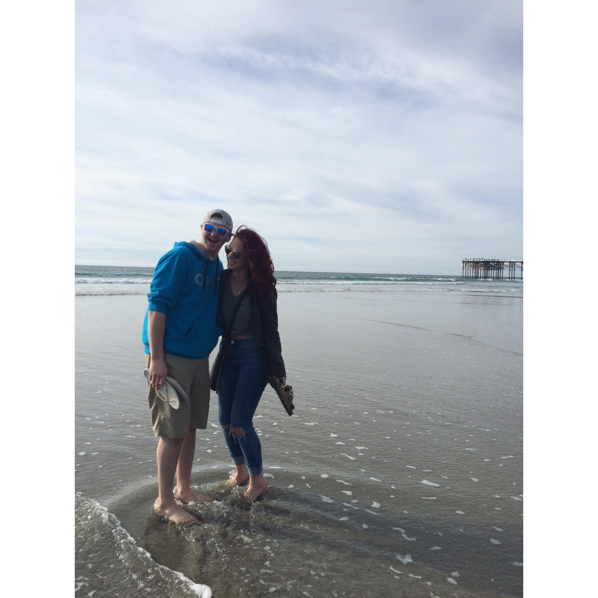 On a trip to San Diego - the ocean was surprisingly cold!