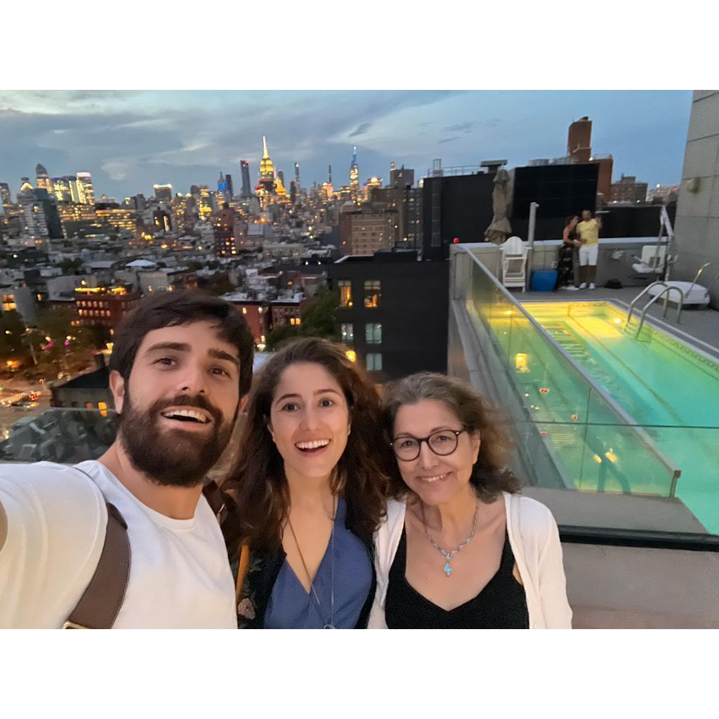 With mamae Sonia exploring Manhattan's roofs