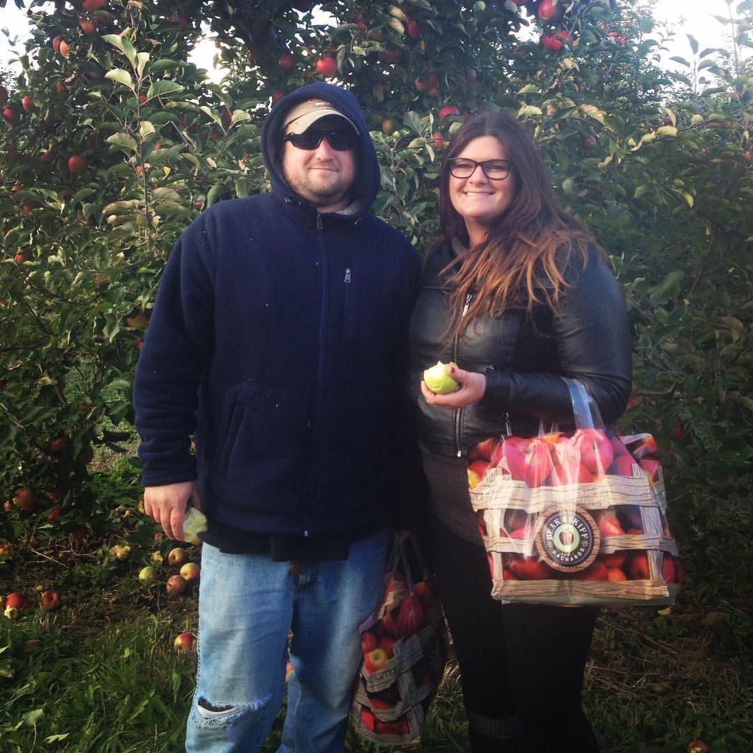 First time apple picking together, Beak n’ Skiff!