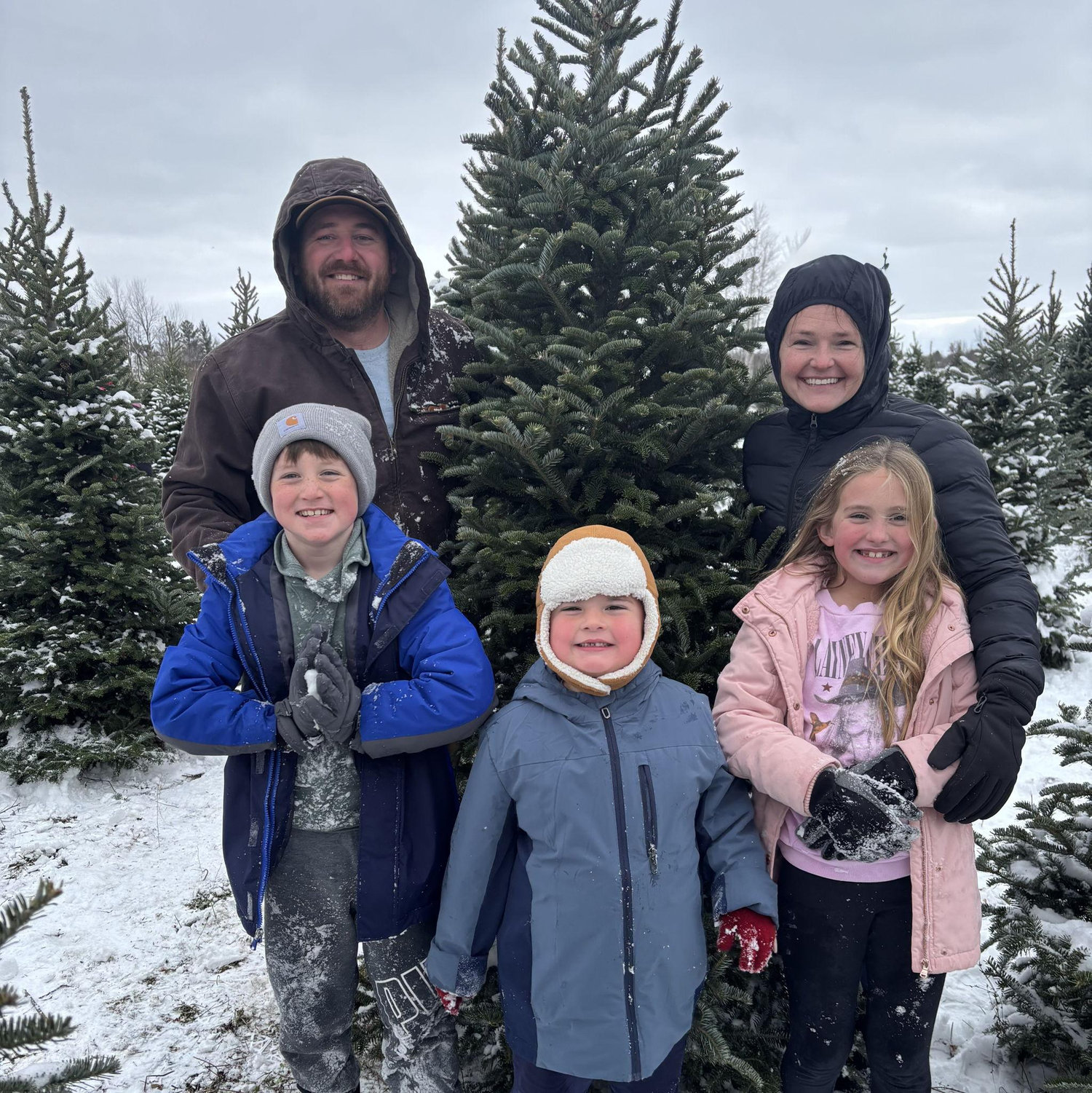 Cutting down our first family Christmas Tree