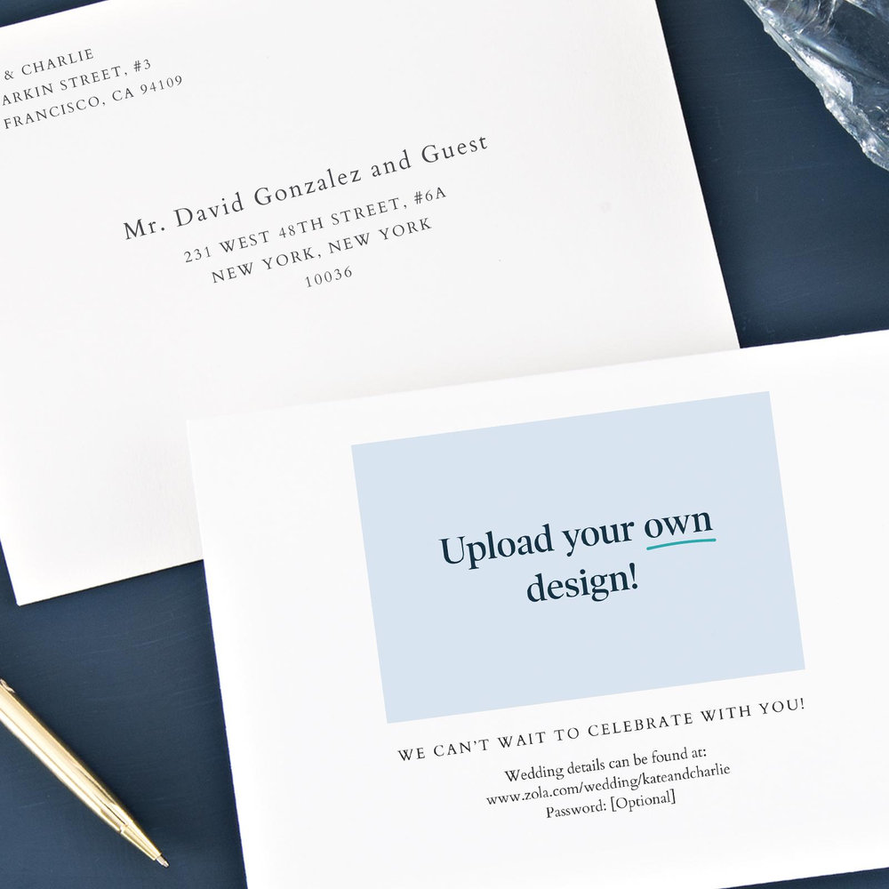 Upload your own Landscape | White | Zola Wedding Invitations