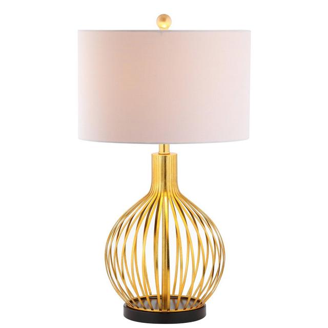 29.5" Metal Baird Table Lamp (Includes LED Light Bulb)Gold - JONATHAN Y