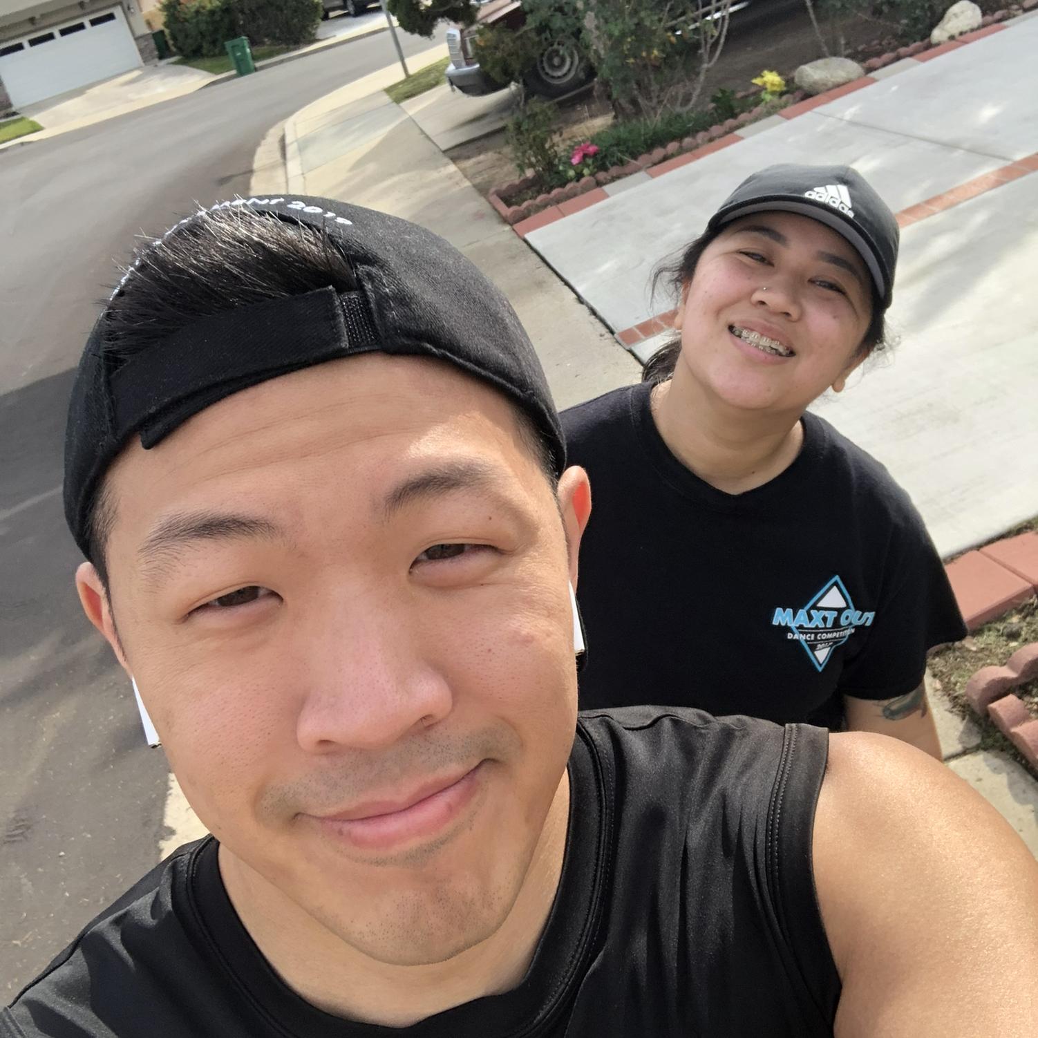 Us training for a half marathon together! (That half marathon unfortunately got canceled, but Phil did eventually run another half marathon!)