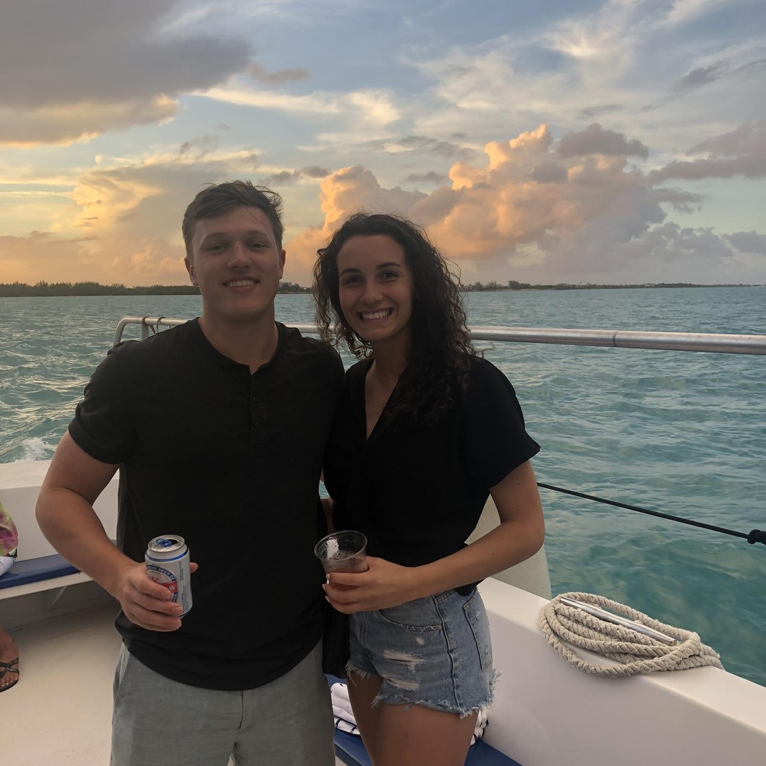 Boat ride in Grand Cayman with the Logan's!
