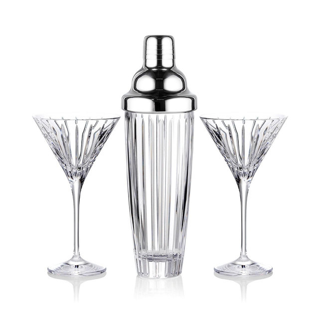 Marquis by Waterford Herald Cocktail Shaker and Martini Glasses, Set of 3