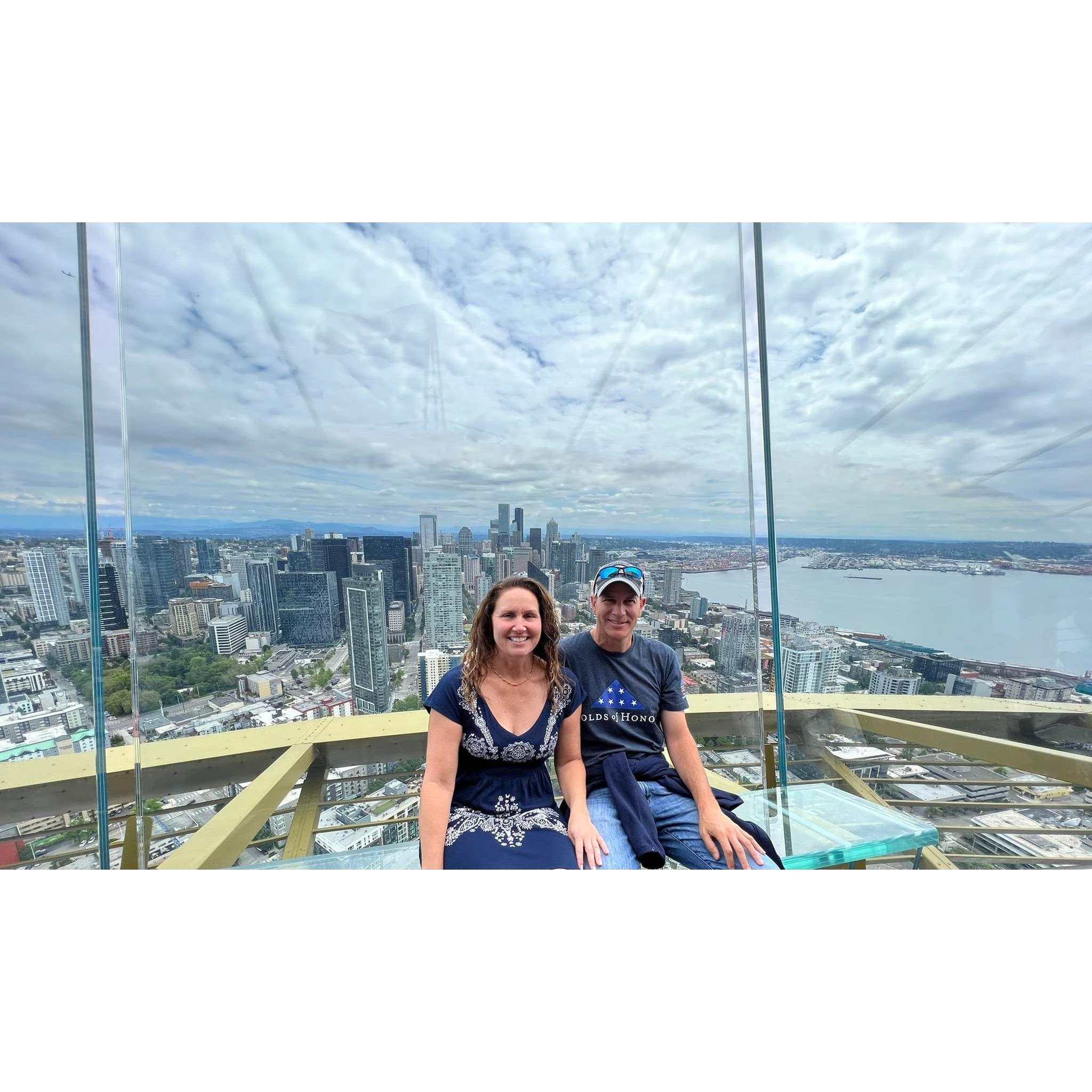 At the Space Needle in Seattle, WA.