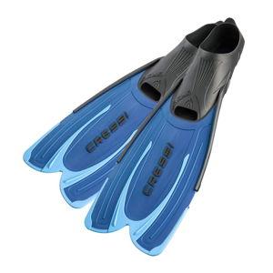 Blue and Black Cressi Adult Snorkeling Fins with Self-Adjustable Comfortable Full Foot Pocket | Perfect for Traveling | Agua: made in Italy
