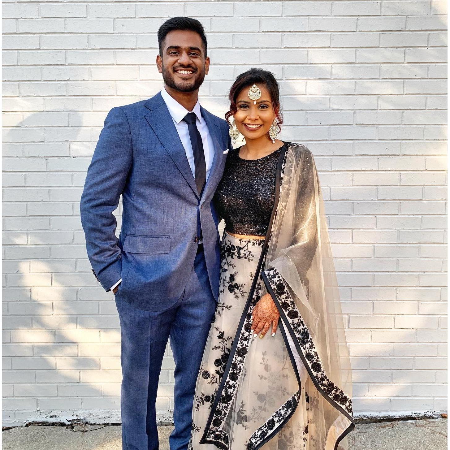 Looking fire at Khushboo and Akhil's Wedding Reception in 2019!