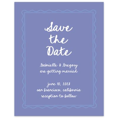 Dark Lavender, Purple Wedding Digital Save the Date - Nyssa Portrait