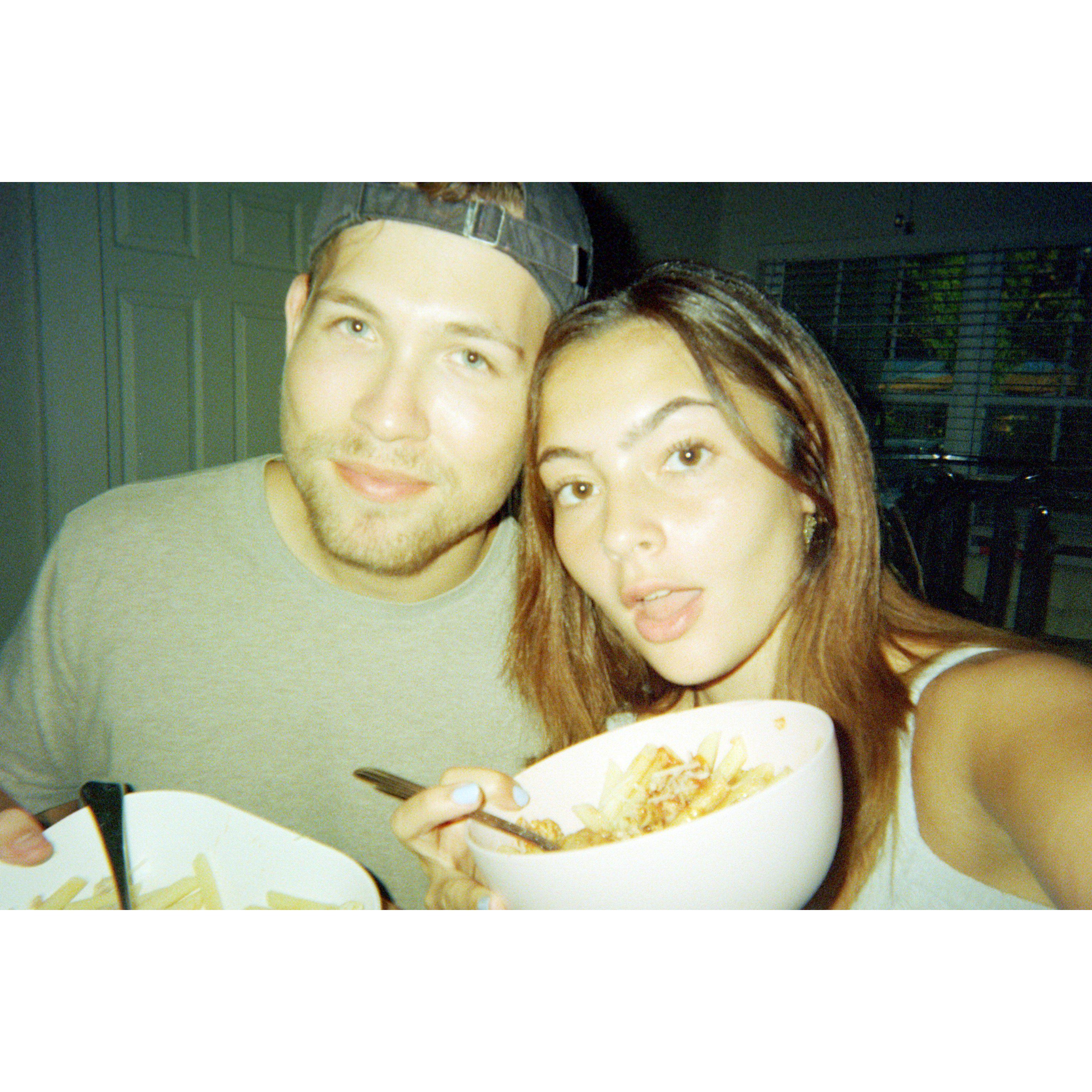 Our first meal that we cooked together