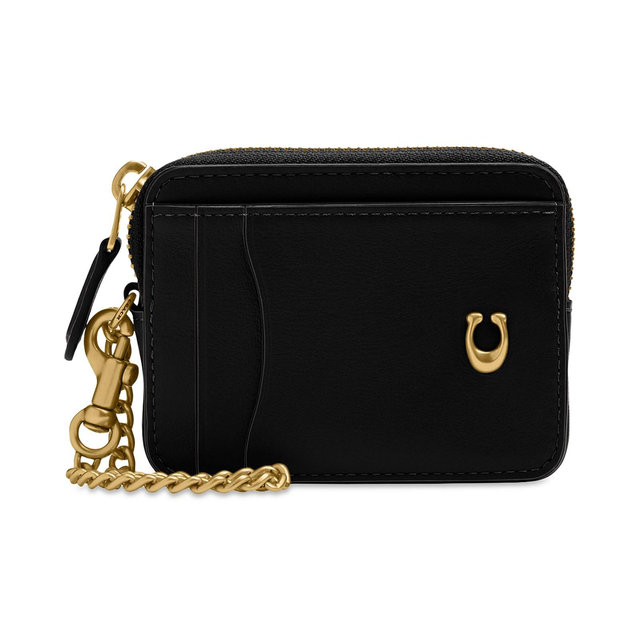 COACH Essential Leather Chain Card Case