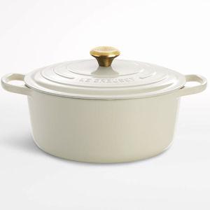 Le Creuset Signature 7.25-Qt. Chambray Enameled Cast Iron Dutch Oven + Reviews | Crate & Barrel