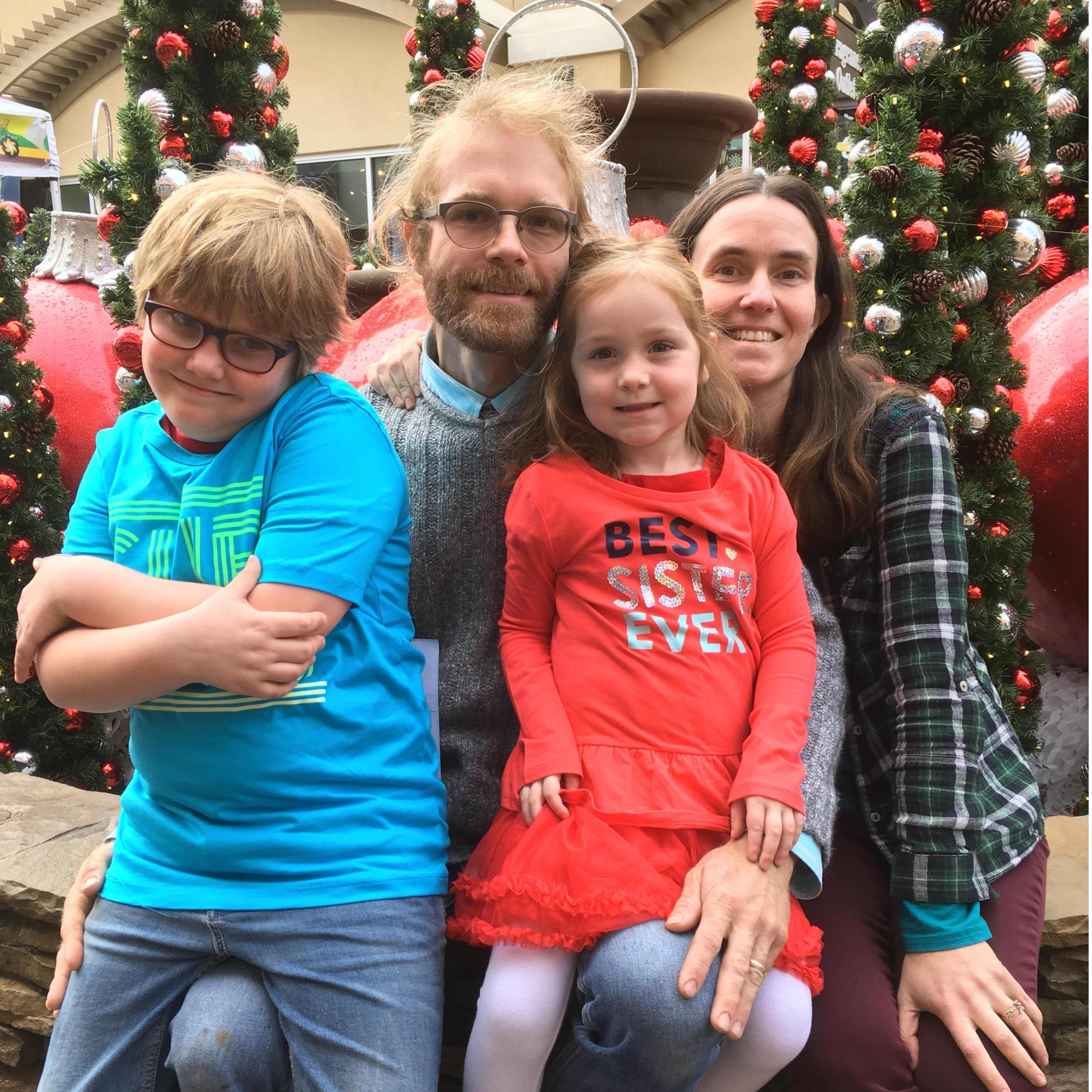 Family time December 2018. Russel, Emily, Maesun and Sofia