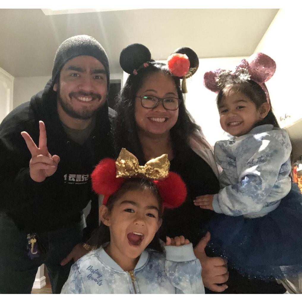 Our little family heading out to see Disney On Ice for the first time!
