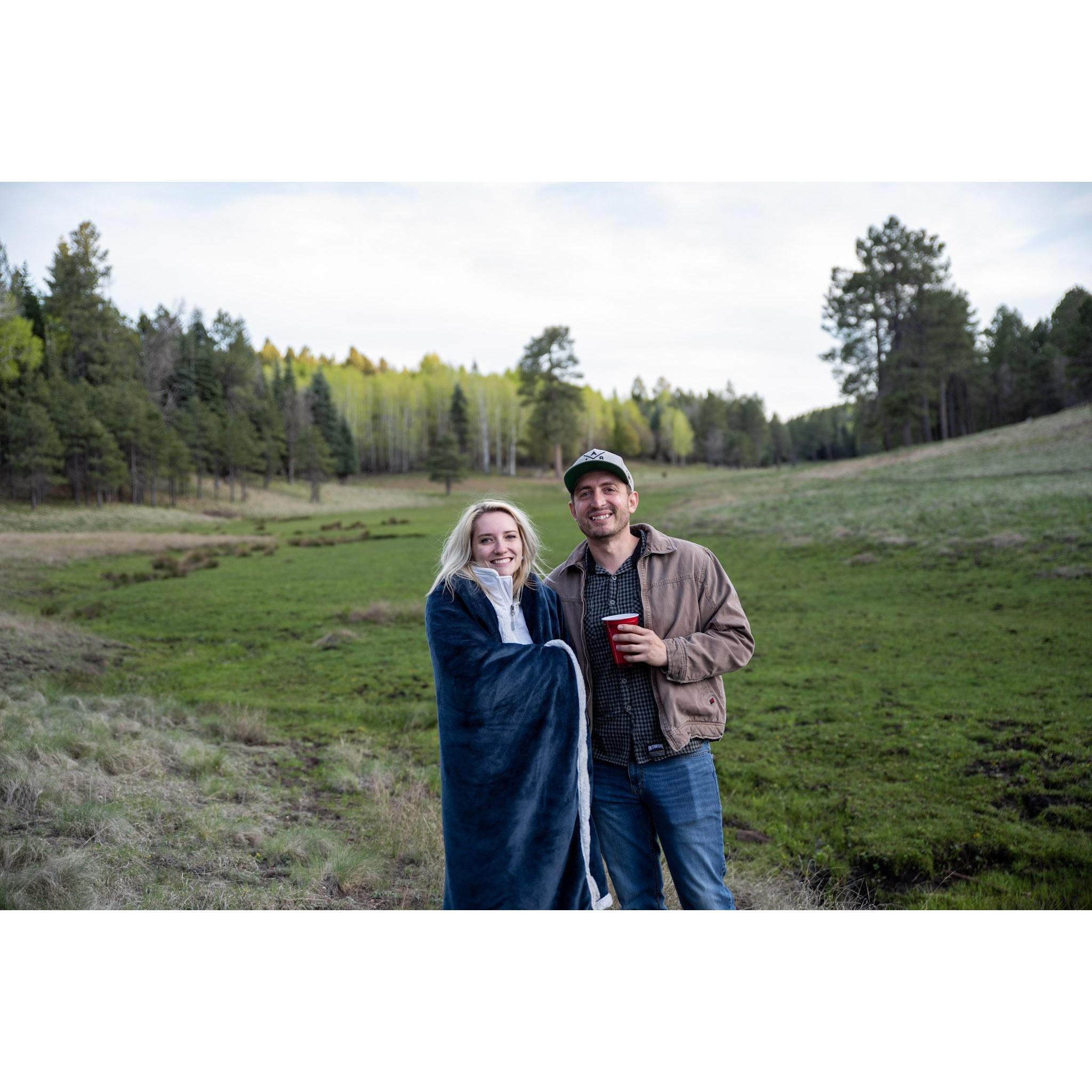 Megan hates camping but loves Curtis!