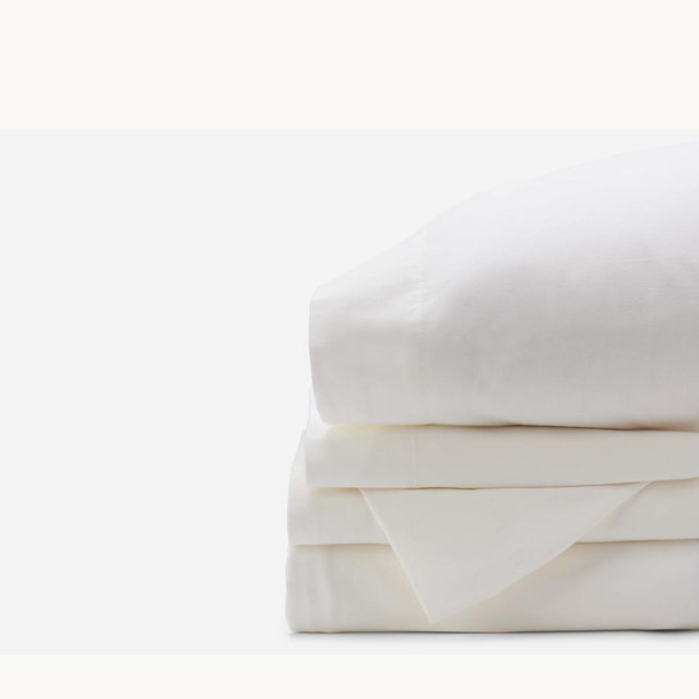 Red Land Cotton Basic Sheet Set (in color white) - Queen