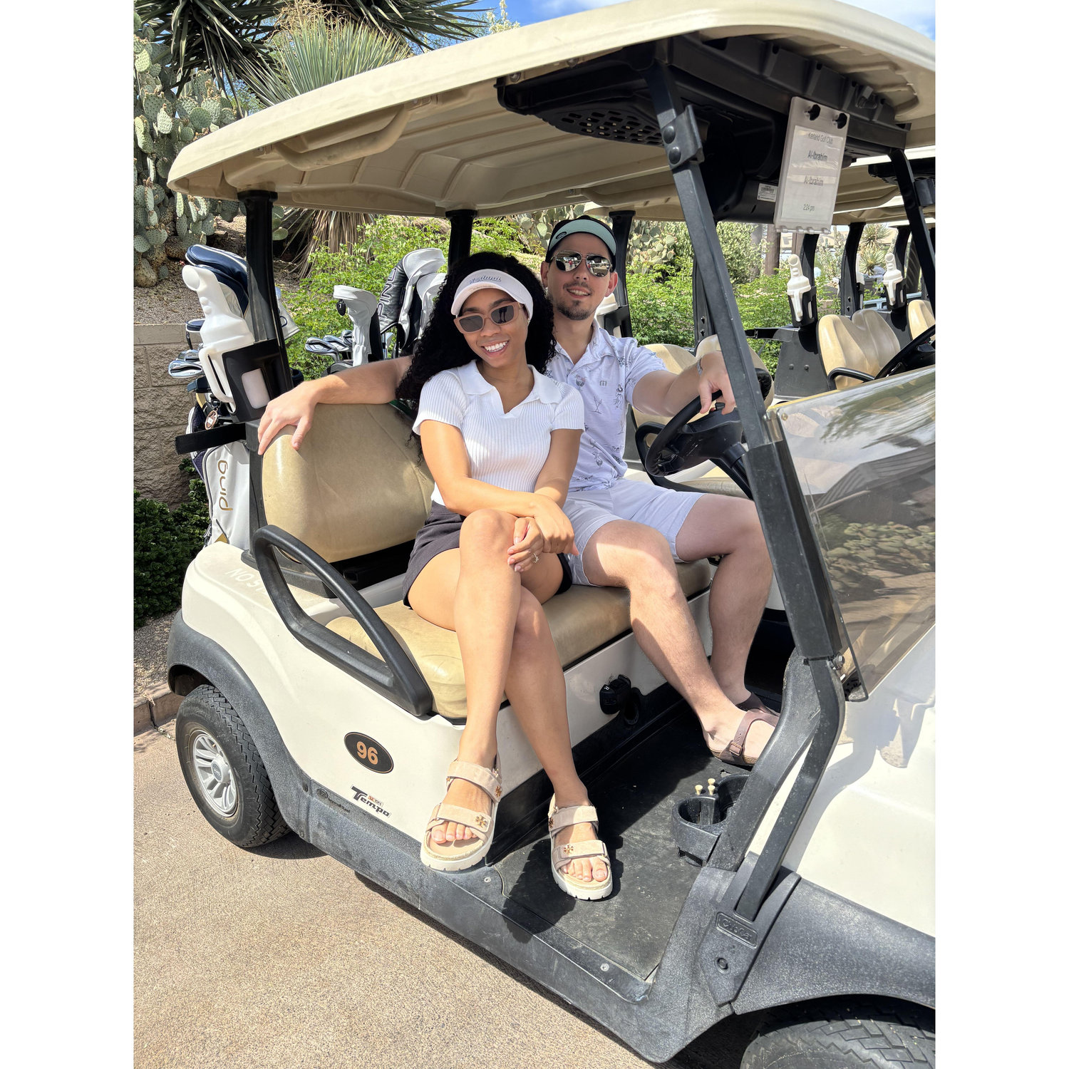 We love playing golf and playing pickleball together.