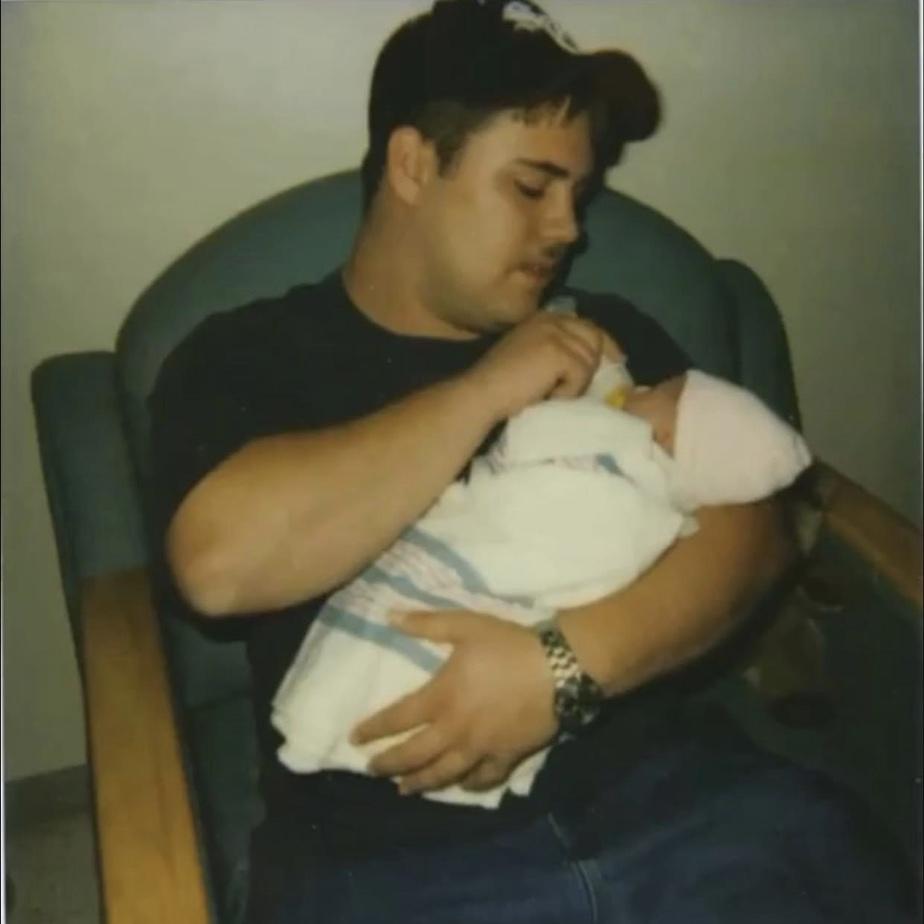 Young Michael with little Lexy 💓