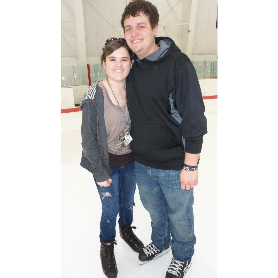 Ice skating - from before our dating days!