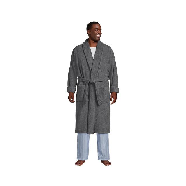 Lands' End Men's Big Calf Length Turkish Terry Robe