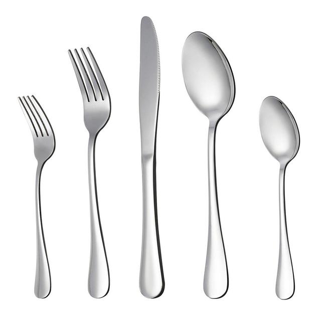 LIANYU 20-Piece Silverware Flatware Cutlery Set, Stainless Steel Utensils Service for 4, Include Knife/Fork/Spoon, Mirror Polished , Dishwasher Safe
