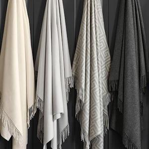 Solid Cashmere Throw, Alpine Grey