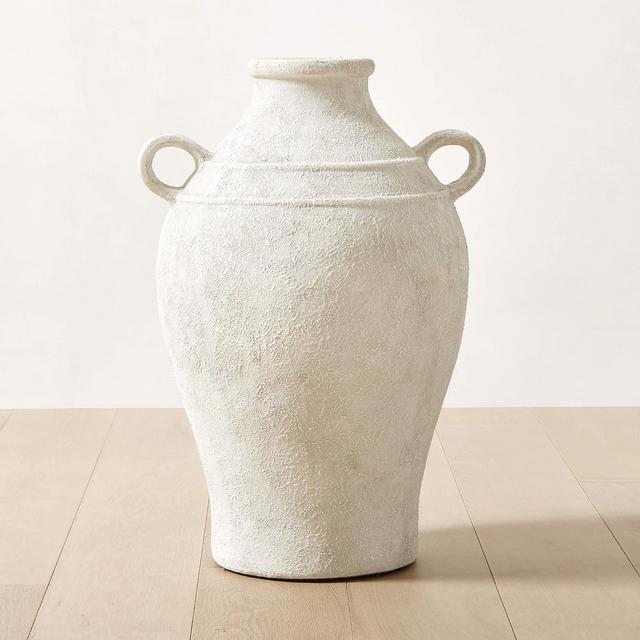 CB2 Brise White Jug Vase Wide