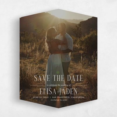 White Diamond Wedding Save the Date - Cole Portrait