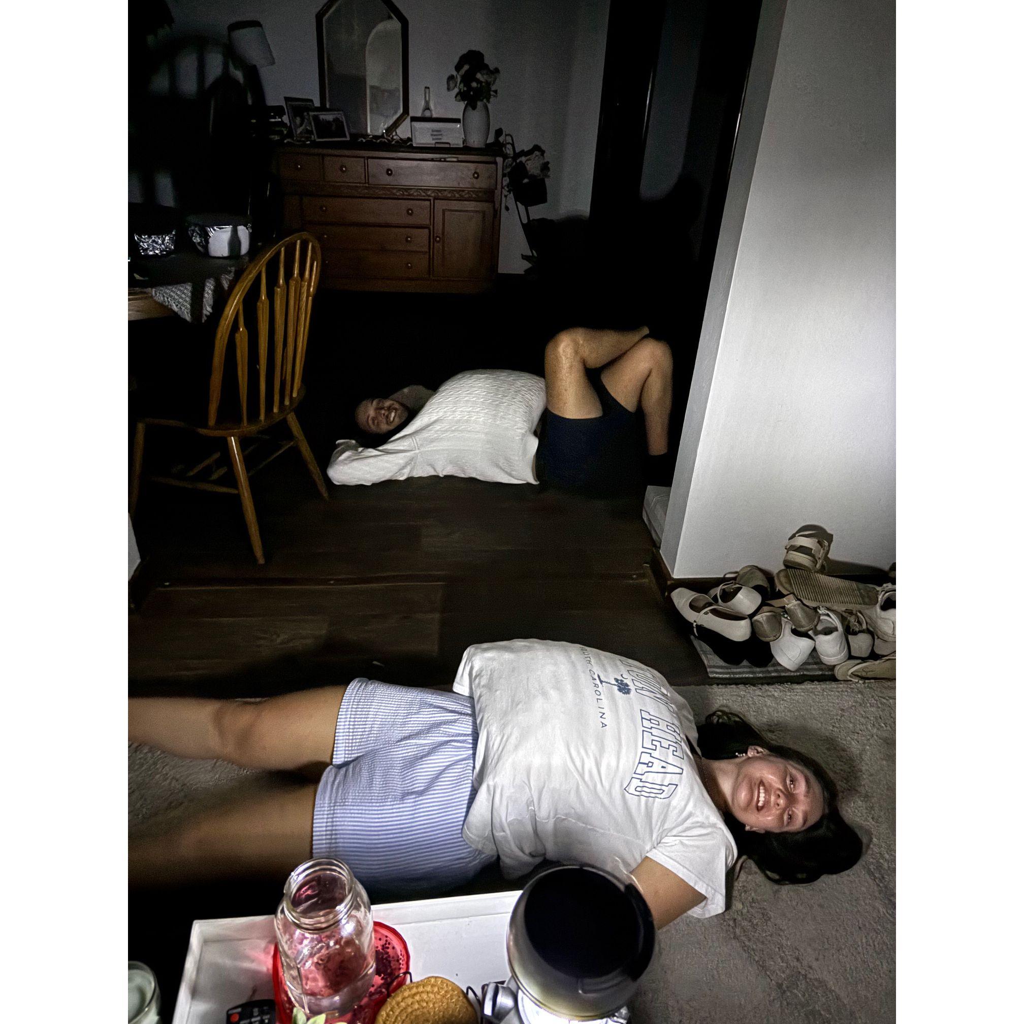there was a power outage in Pittsburgh. this is how Mary and Joe spent the evening. typical.