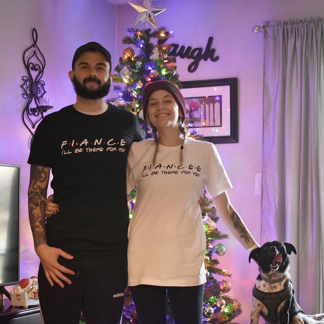 First engaged Christmas family photo!