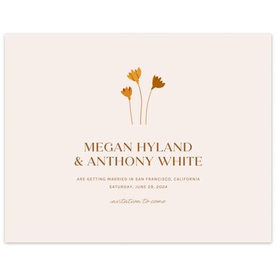 Linen, Beige Wedding Digital Save the Date - Brendlyn Landscape