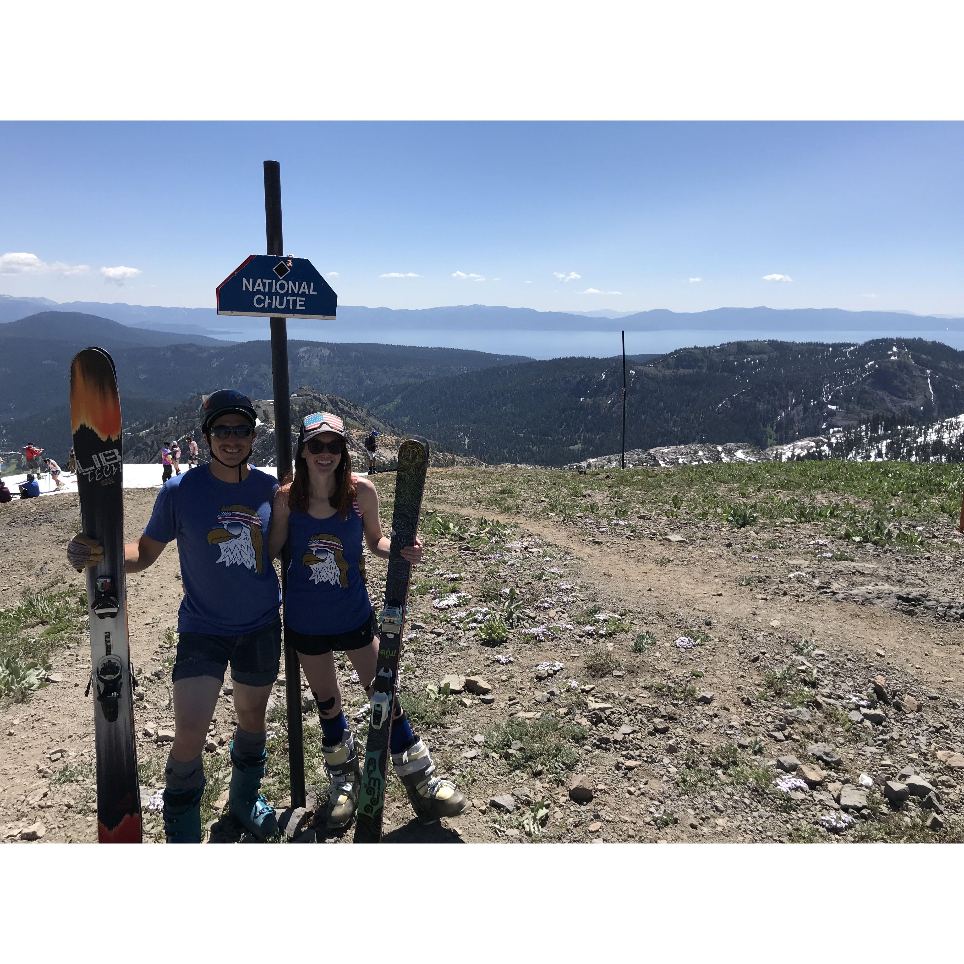 Skiing in Tahoe on the 4th of July