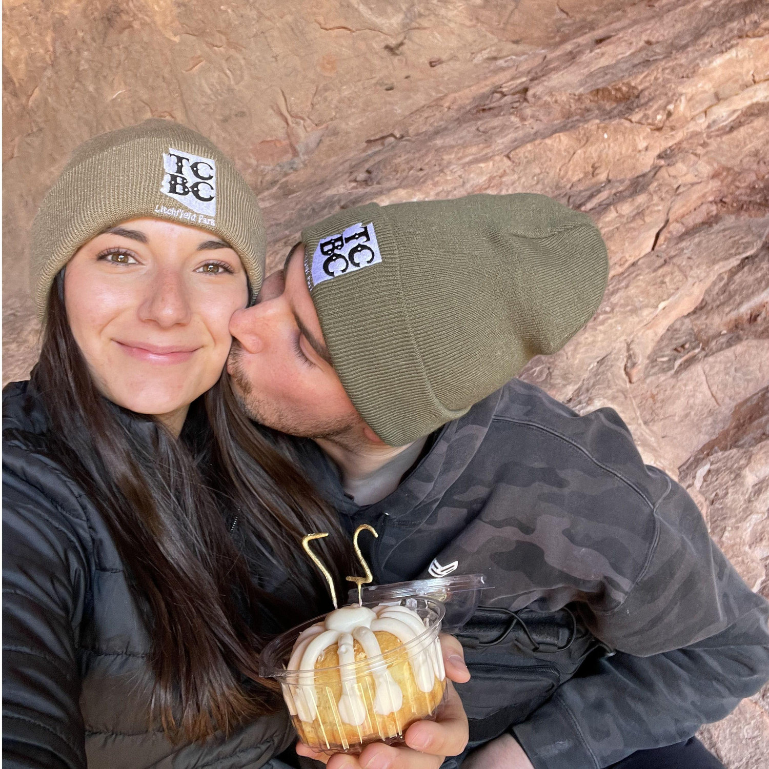Celebrating Erica's 27th birthday in a cave in Sedona!