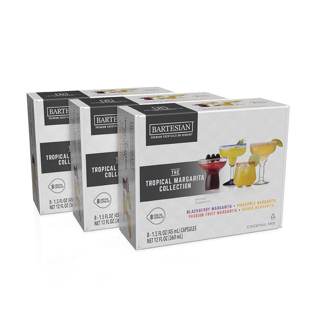 Bartesian 24-Pack Tropical Margarita Mixer Capsules for Cocktail Machine – Home Bar Mixology Cocktails Mix Pod Capsule Set To Use With the Cocktail Drink Maker Machine