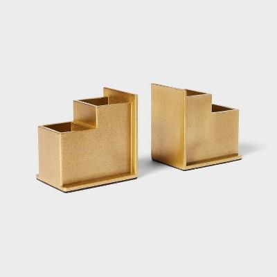 2pk Aluminum Multi Use Bookend Set - Threshold™