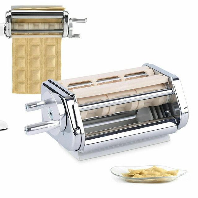 Ravioli Maker Pasta Roller Home Kitchen Aid Attachment + Kitchen Stand Mixer For Kitchen Aid Pasta Roller Cutter Ravioli Maker Stand Mixer Attachment Set  