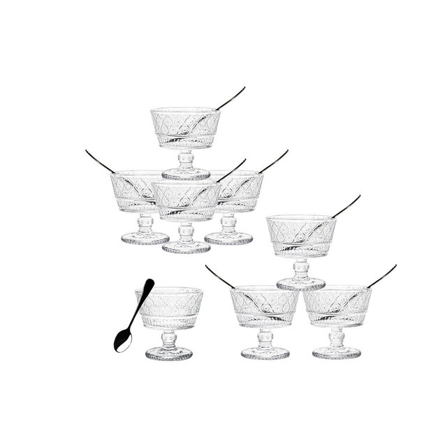 Godinger Claro Clear Set of 8 Tasters with Spoon