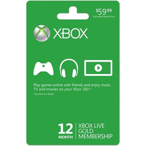 Xbox LIVE 12 Month Gold Membership Card