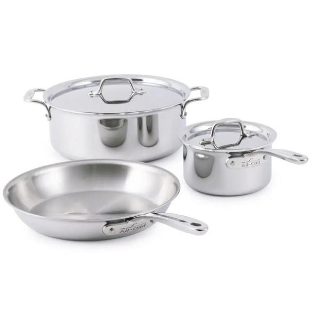 D3 Stainless Everyday 3-Ply Bonded Cookware; 5 Piece Set