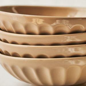 The Latte Stoneware Pasta Bowls, Set of 4: Amelie Edition