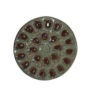 Handmade Ceramic Deviled Egg Tray - Mocha