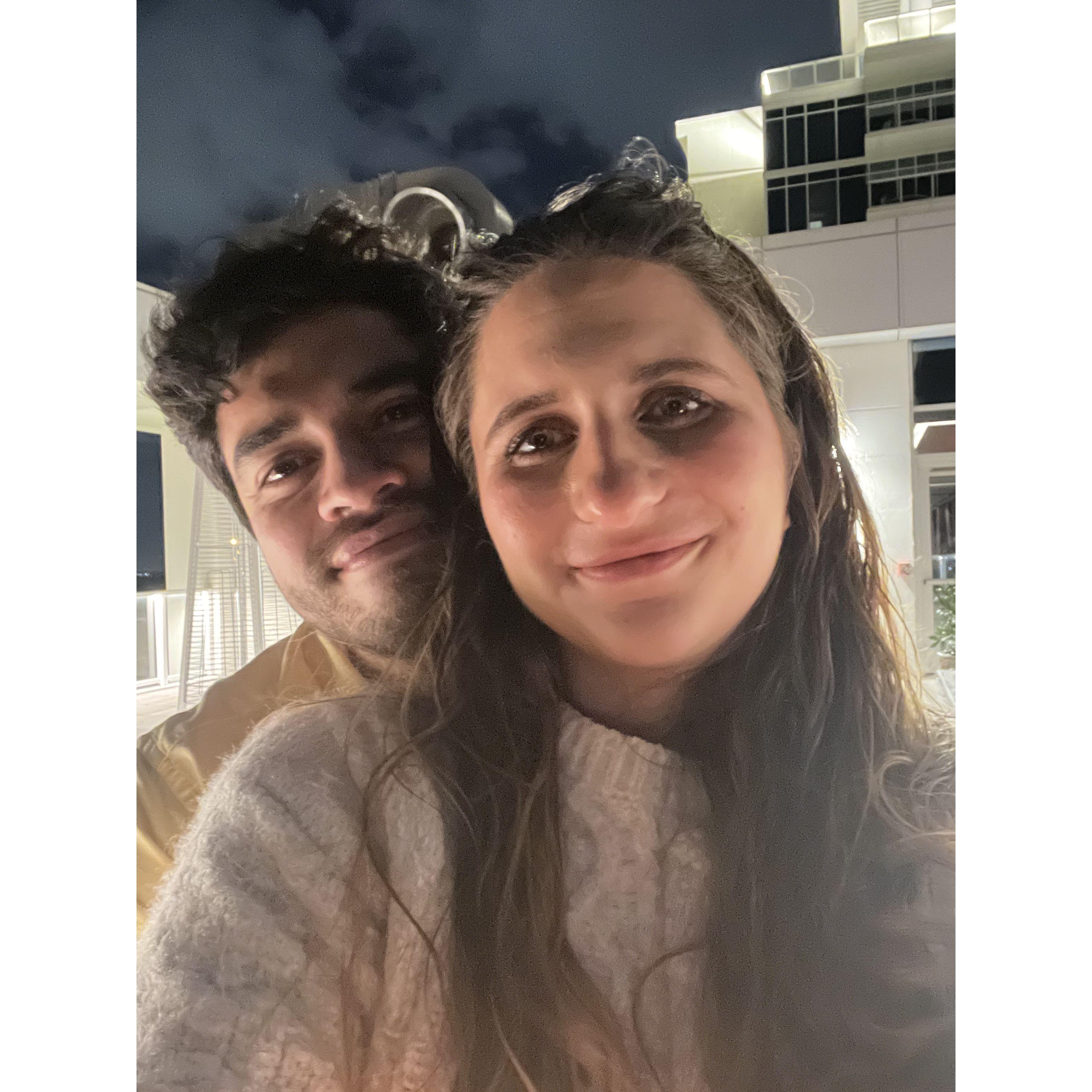 Alejandro's birthday on a rooftop watching the Disney fireworks!