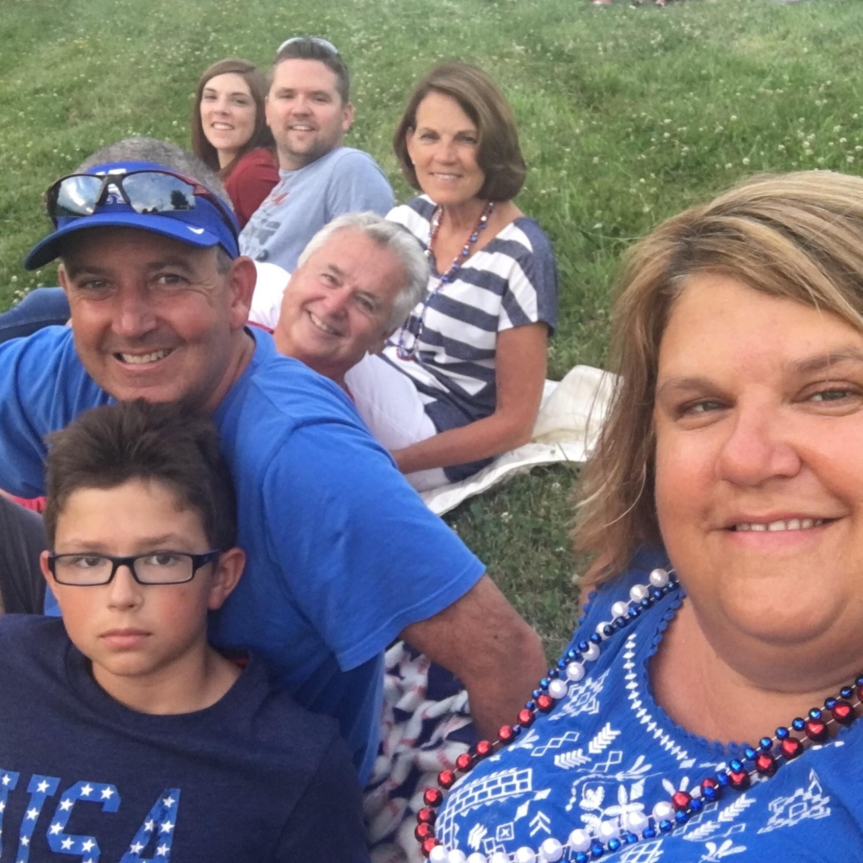 Waiting for fireworks on 4th of July