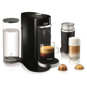Nespresso VertuoPlus Deluxe Coffee and Espresso Machine Bundle with Aeroccino Milk Frother by De'Longhi, Black