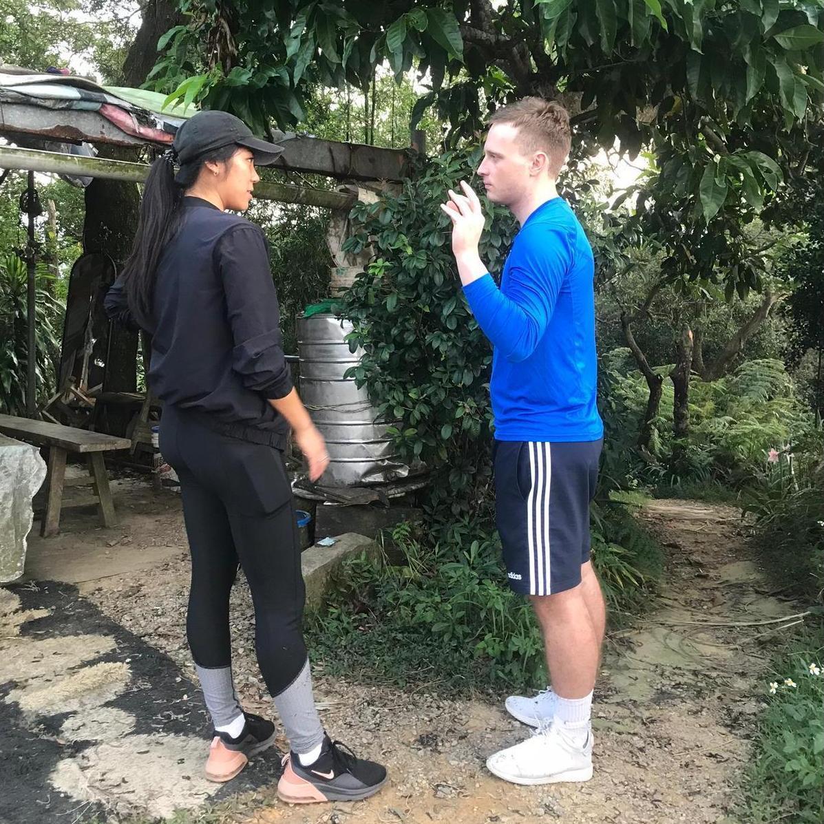 Taipei, Taiwan - 2019 : The moment Rory officially asked Casey to a date
